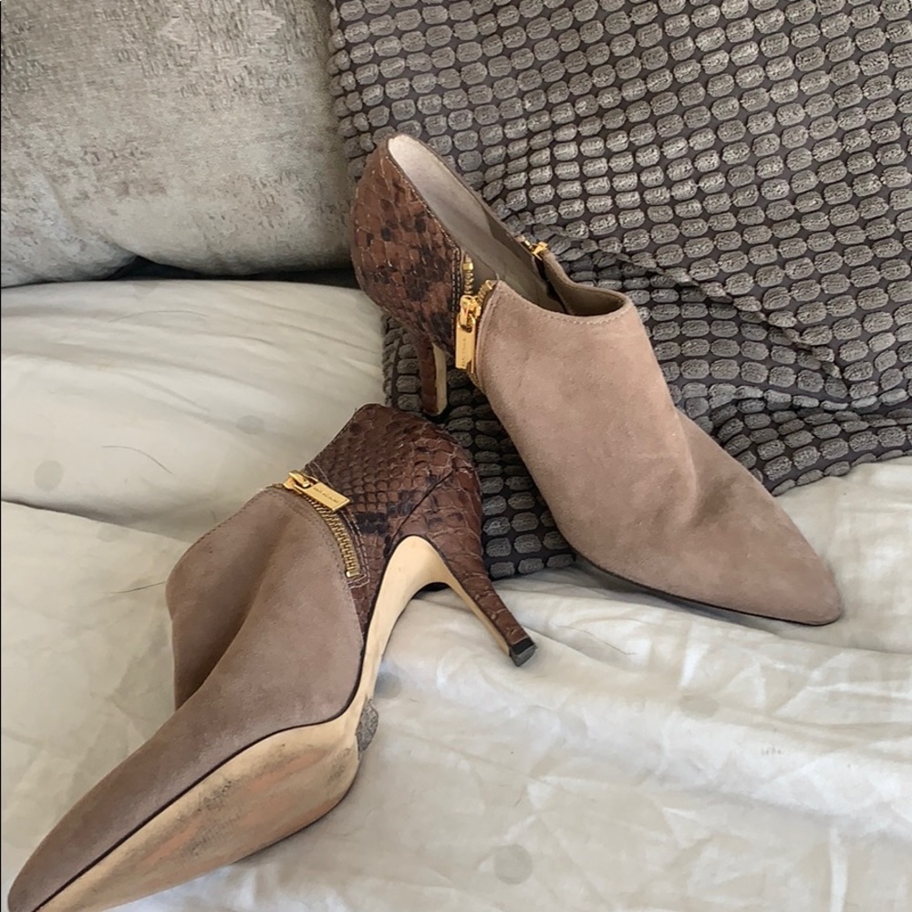 MICHAEL Kors suede and croco booties